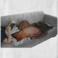 thumbnail image 5 of Antique Soft Flannel Fleece Blanket, Picture Frame on Damaged Brick Wall Aged Old Room Rustic Wooden Floor, Cozy Plush for Indoor and Outdoor Use, 70" x 90", Dark Orange Brown White, by Ambesonne, 5 of 5