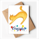 thumbnail image 1 of Pintura de la acuarela miaoji Orange Cat Sobre de la Carta de felicitación de la tarjeta de matrimonio, 1 of 4