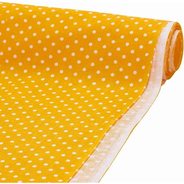 Paquetes de telas de patchwork de algodón de 40x62 pulgadas con mini lunares naranjas para costura y manualidades.