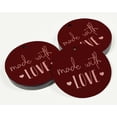 thumbnail image 3 of Inkdotpot Real Rose Gold Foil Made With Love Text Tags Favor Hang Paper Tags 100 Pieces, 3 of 6