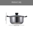 thumbnail image 2 of 1pc Stainless Steel Soup Pot Multifunctional Pot Practical Hot Pot with Glass Lid, 2 of 6