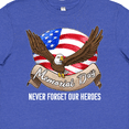 thumbnail image 4 of Inktastic Memorial Day Never Forget Our Heroes Bald Eagle Youth T-Shirt, 4 of 5