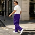thumbnail image 4 of Mens Sweatpants Casual Wide Leg Loose Fit Lounge Pants Fashion Baggy Lightweight Joggers With Pockets, 4 of 5