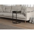 thumbnail image 2 of Safdie & Co. 15.75"L C-Shape 1-Drawer Black Metal Legs Accent Table Dark Grey, 2 of 4