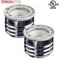 thumbnail image 2 of 12-Pack E17 To E12 Socket Reducer Adapters – C9 To Candelabra – Brass Threads – Light Bulb Converters 2 of 4