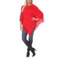 thumbnail image 4 of White Mark Poncho en Tricot à Franges pour Femme, Taille Unique, 4 of 5