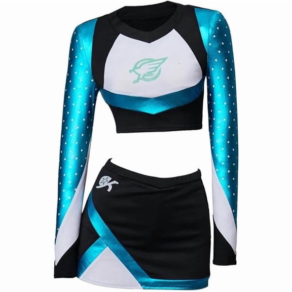 Women's Maddy Perez Inspired Bold Cheerleader Outfit Crop Top and Mini Skirt Set