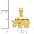 thumbnail image 4 of Collier Éléphant en Or Jaune 14k Pendentif Animal, 4 of 8