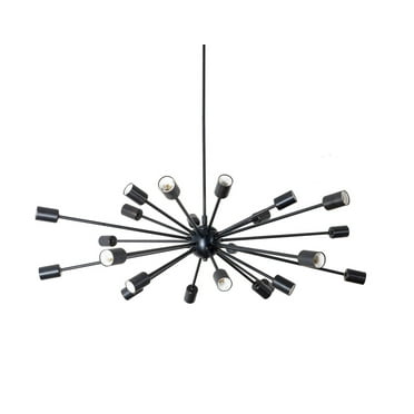 Mid Century 24 Arm Starburst Sputnik Brass Chandelier Brass Sputnik Ceiling Fixture