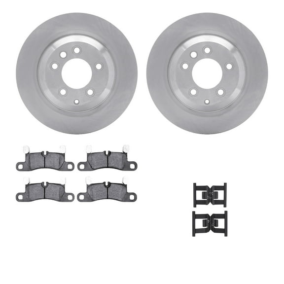 Dynamic Friction Company Rear Brake Rotors with 5000 Advanced Brake Pads includes Hardware 6512-02142