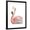 Black Frame, variant on Art.com Watercolor Flamingo Art Print by Naomi McCavitt, White Frame Wall Art, 17" x 21"