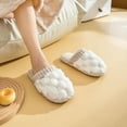 thumbnail image 6 of YAZI  Warm Knit House Slippers for Women Comfy Fleece Lined Winter Slippers with Memory Foam and Indoor Outdoor Soles, 6 of 13