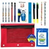 Baseball - Kids Sports Themed Pencil Pouch Case, Pencils, Erasers & More - Unique Back to School Supplies, Stocking Stuffers, Easter Basket Fillers