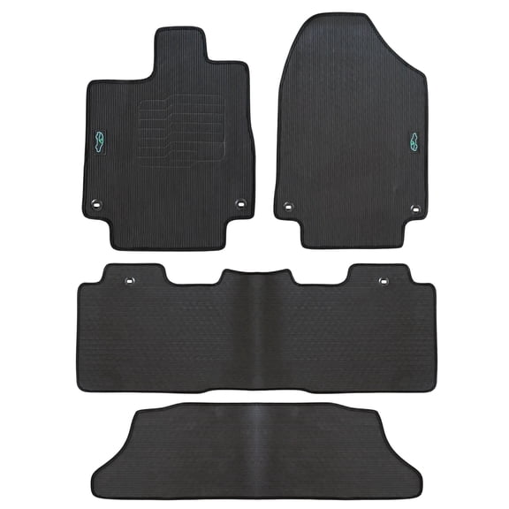 ecoMats All Weather Floor Mats for 2018 to 2026 Honda Odyssey, Front, Rear and 3rd Row, Odorless
