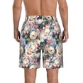 thumbnail image 3 of Kdxio Colorful Flowers Pattern Mens Casual Shorts - Drawstring Summer Beach Sports Shorts for Men, 3 of 9