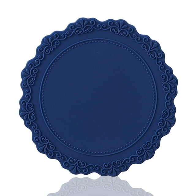 Silicona Placemat Aislamiento térmico Mesa de comedor Mesa de comedor Restaurante Centros de cocina Decoración Decoración de regalos para el hogar Familia Familia Azul Monstrate HA059144-01