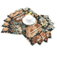 thumbnail image 2 of XMXT 6 Pcs Woven Placemats, Blooming Floral Decorative Print Stain Resistant Anti-Skid Placemat for Kitchen Table, 12 x 18 inches, 2 of 6