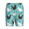 thumbnail image 4 of Fotbe Lovely Roosters Pajama Shorts for Men, Men's Pajama Bottoms, Sleepwear,Short Pajama Pants-3X-Large, 4 of 9