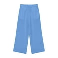 thumbnail image 5 of FRSASU Wide Leg Pants Woman High Waisted Trendy Cropped Barrel Pull On Baggy Elastic Waist Loose Fit Pants with Pockets Light Blue, 5 of 9