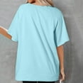 thumbnail image 3 of Tops for Women Trendy Sweater Dresses Women V Neck Tops Long Sleeve Womens T Small Items Loose Fitting Pajamas Scrub Blouses Bulk Winter Items Womens Medium Long Sleeve Shirt Summer for Sky Blue M, 3 of 8