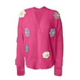 thumbnail image 5 of Xmyrz Lightweight Cardigans For Women Baggy Adoravble Floral Print Knitted Sweater Button Up Outgoing Long Sleeve Cardigan Casual Tops, 5 of 5
