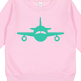 thumbnail image 3 of Inktastic Cute Teal Airplane Toddler Sweatshirt, 3 of 4