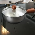 thumbnail image 7 of Sauce Pan Nonstick Butter Melting Pot Walnut Handle Portable Design for Hotel Family Breakfast Cooking, 7 of 7
