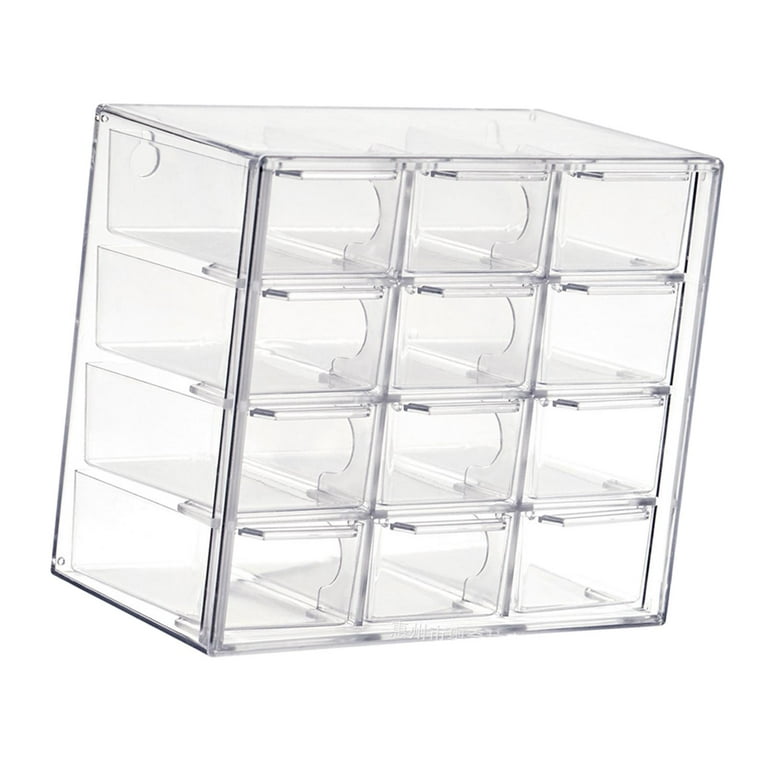 Clear Earring Storage Box Organizers Acrylic Jewelry Storage Holder  Multifunctional Storage Box with Drawer Organizing Cabinets