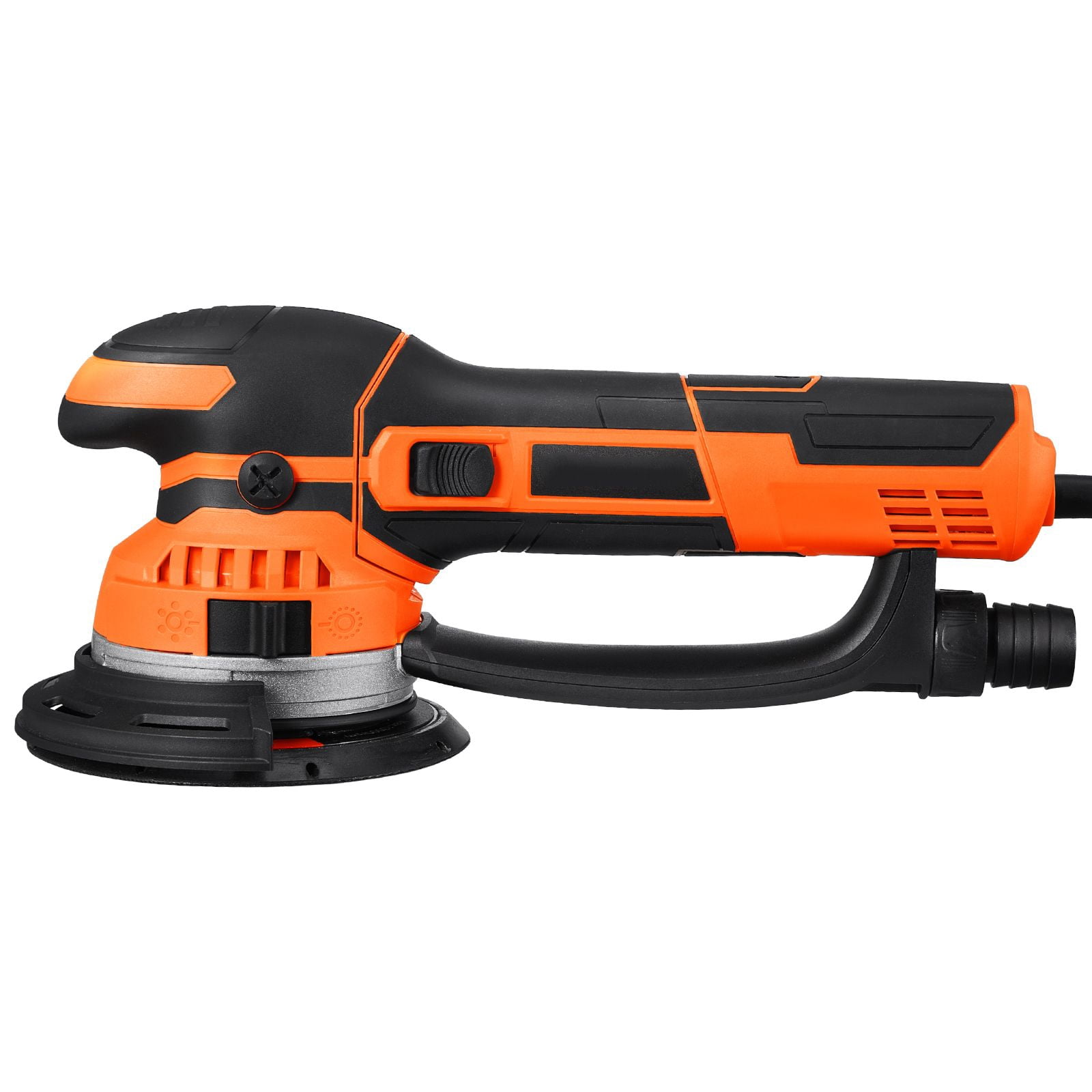 6 Inch Random Orbital Sander with 850W Motor, 3300-7400 RPM, Dual-Action Mode, 10 Sandpapers, for Wood Metal Wall Sanding