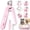 Pink, variant on 2-in-1    &   Clippers Trimmers for Large Medium Small Dogs Cats Pets Claw Trimmer with LED Lights (White)