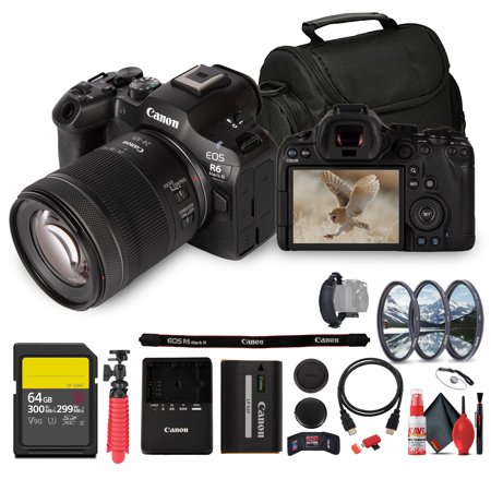 Canon EOS R6 Mark III with 24-105mm f/4-7.1 RF Lens | 32.5MP Full Frame Image Quality 7K RAW Capture 4K 120p Advanced AF II (7084C018) + 64GB Card + Filter Kit + More
