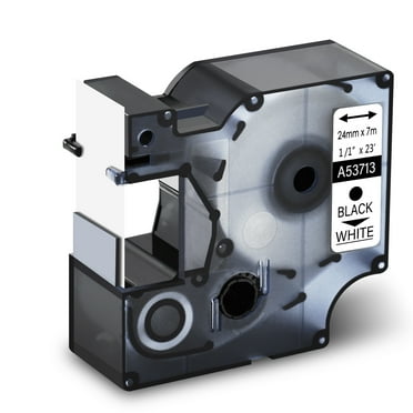 GREENCYCLE 1PK Compatible for DYMO D1 Label Tape 53713 S0720930 24mm 7m Black on White for LabelManager 450 450D Label Maker