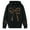 Black, variant on Little Girls Oversized Hoodies Bowknot Leopard Print Kids Hooded Sweatshirt Fleece With Drawstring Pullover Tops Fall Winter Casual Clothing Size 5-6T