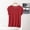 Wine, variant on Dianli Pajamas Loungewear Solid Color Round Neck Short Sleeve Lounge Top Breathable Homewear Lightweight Soft Comfortable Short Sleeve Pajama Top Nightwear Sleepwear