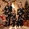 thumbnail image 2 of Shadoumai Family Christmas Pajamas Matching Sets Xmas Pjs for Family Cozy Christmas Sleepwear Front Zipper Closure, Reindeer Hood Holiday pajamas, Ribbed Cuffs, 2 of 8