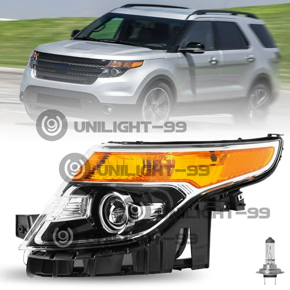 Fit 2011-2015 Ford Explorer Headlight OE Style Halogen Driver Side Headlamp