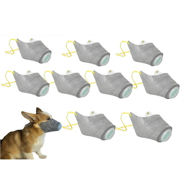 Dog Respirator Mask, Dog Smoke Mask,Reusable Anti Dust and Anti Fog Dog Mask, Anti Fog/Anti Dust/Anti Secondhand Smoke M,9Pcs x Dog Respirator Mask