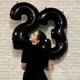 thumbnail image 4 of Globos de aluminio con números negros de 32 pulgadas para feliz cumpleaños, decoraciones para fiestas de cumpleaños de adultos, suministros para baby shower para niños y niños, 4 of 5