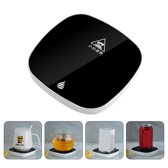RENACLIPY USB Cup Warmer Compact Beverage Warmer Black Tempered Glass for Travel