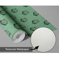 thumbnail image 3 of S4Sassy Paisley Block Print Wallpaper - Asian Style Wall Covering, 25" X 60" Self-Adhesive Textured Vinyl Wallpaper, Decorative Wallwrap, Easy Diy Wall Covering For Bedroom, Living Room - Green, 3 of 5