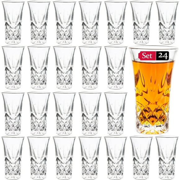 Tequila Glasses Heavy Base Shot Glass Cordial Glasses (Set of 24)