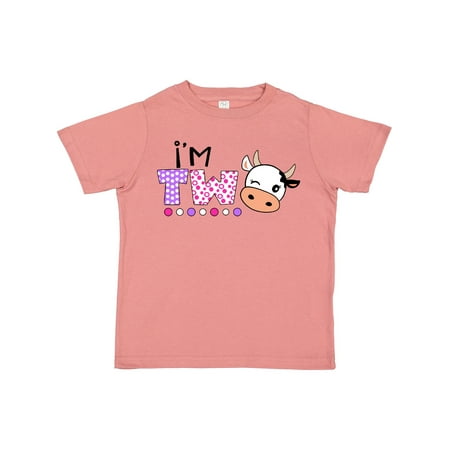 

Inktastic I m 2 Cute Cow and Polka Dots Gift Toddler Boy or Toddler Girl T-Shirt