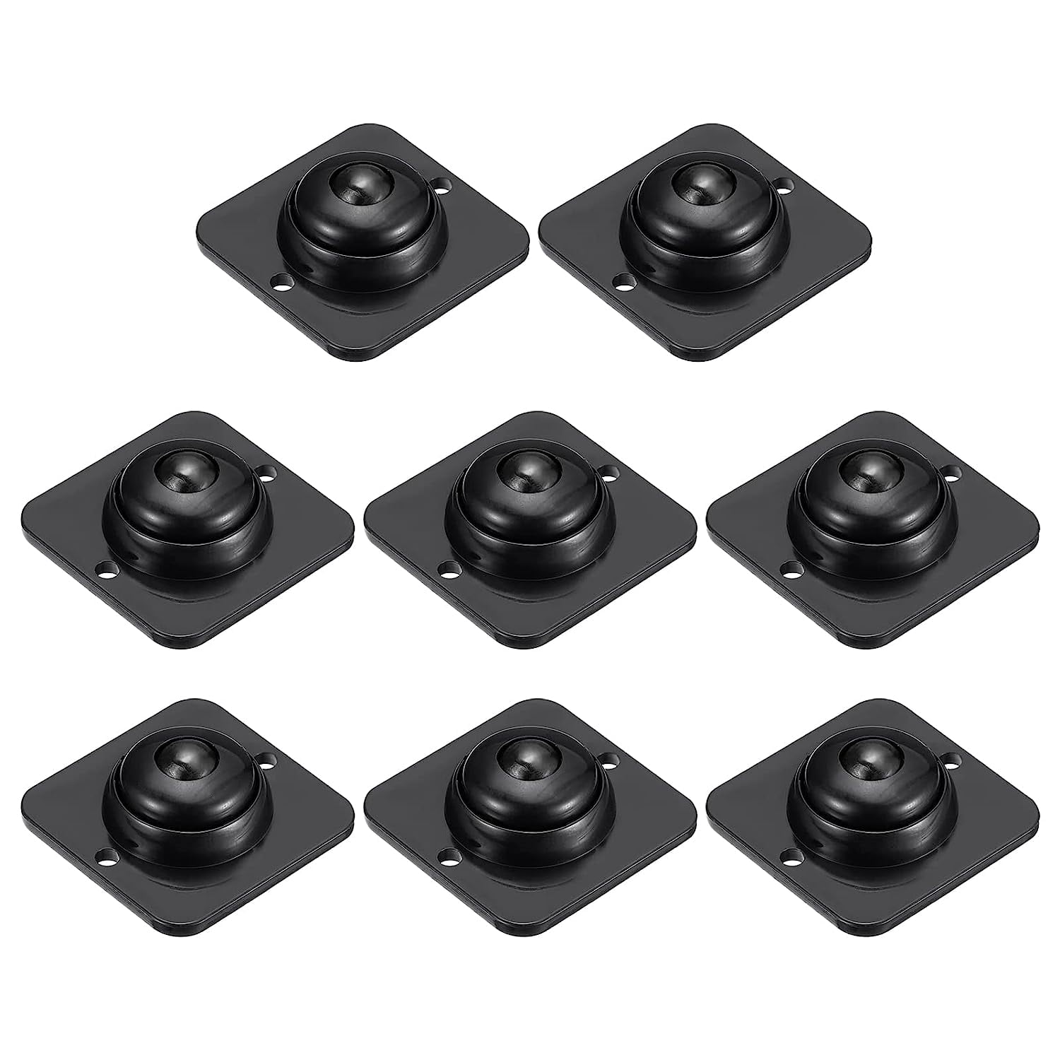 Uxcell 8-Pack Self-Adhesive Caster Wheels - 1.46" Mini Swivel Rollers, 360 Rotation, For Furniture & Bins (White)