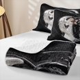 thumbnail image 4 of Homewish Anime Couple With Wings Quilt Full,Valentine's Day Full Bedspread Sets For Men Women,3pcs, 4 of 7