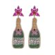 thumbnail image 2 of Nuevos pendientes de novia con forma de botella de champán estilo bohemio para mujer, cuentas bohemias hechas a mano, E1513 GM, 2 of 5