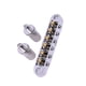 thumbnail image 1 of Naiovety Accesorios de puente de sillín de rodillo de guitarra con juego de reemplazo de orificio de poste pieza trasera de bloqueo para guitarras de 6 Accesorios para instrumentos musicales Plata Naiovety OD032285-01B, 1 of 6