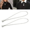 thumbnail image 4 of 2 Pack 50cm Cross Chain Rock Trend Simple Jewelry Custom Handcuffs Bracelet Padlock Chain Necklace Key Gift for Women, 4 of 7