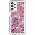thumbnail image 2 of Case for Galaxy A36 5G,Flowing Bling Liquid Hearts Sparkle Moving Glitter Quicksand Waterfall Anti-Fall Protective Girls Women Phone Case for Samsung Galaxy A36 5G (Pink), 2 of 14