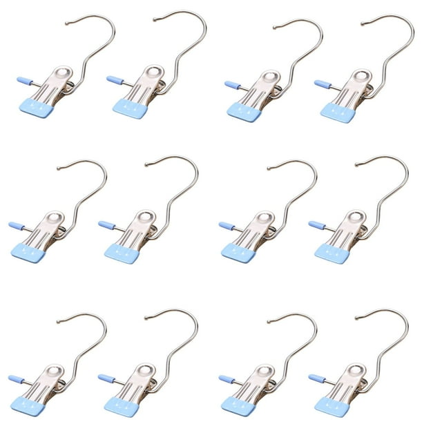 Fiudx Perchas de Acero Inoxidable, Tendedero con Diseño Innovador de Ganchos, Solución de Almacenamiento Sin Rastro para Pantalones Cortos, Calcetines y Telas, Organizador Que Ahorra Espacio, Esencia