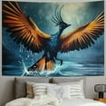 Chilfamy Fantasy Phoenix Tapestry, Water Ice and Fire Rising Phoenix